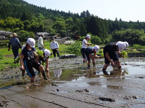 足が取られるのがきついっすね。泥との格闘です。